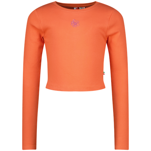 [Vingino AW24KGN30003] (girls G-Basic-Crop Rib Longsleeve Fresh coral) 042783