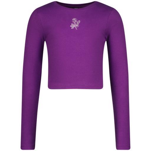 [Vingino AW24KGN30003] (girls G-Basic-Crop Rib Longsleeve Ultra purple) 042784