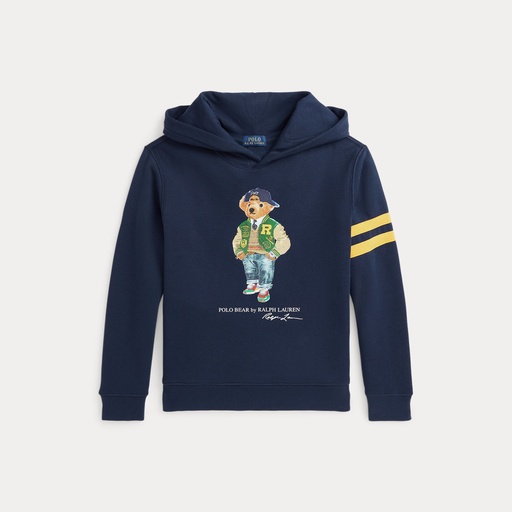 [Polo Ralph Lauren 3239604/41001] (boys Ls Po Hood-Knit Sweatshirt/Nav Navy bear ) 042994