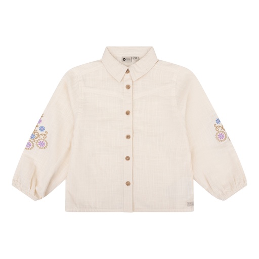 [Daily7 930044/2020] (girls Shirt Longsleeve Embroidery Sandshell) 043038